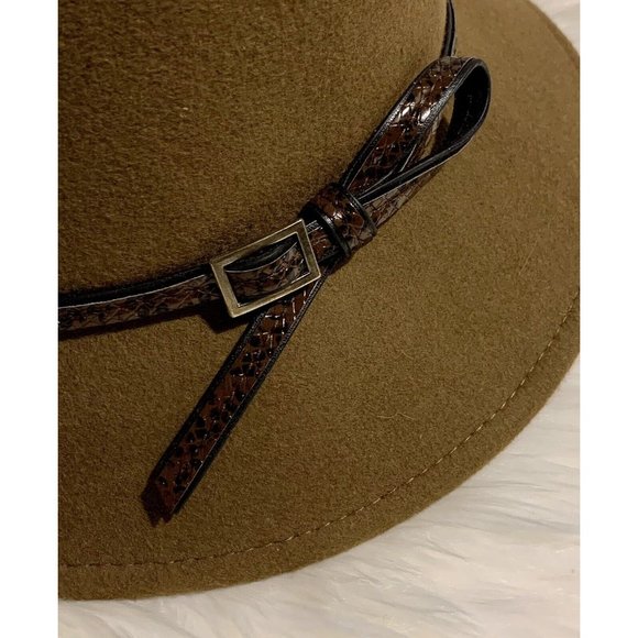 Nine West Women\'s Brown Floppy Cloche Wool Hat Style 4710 main image 4